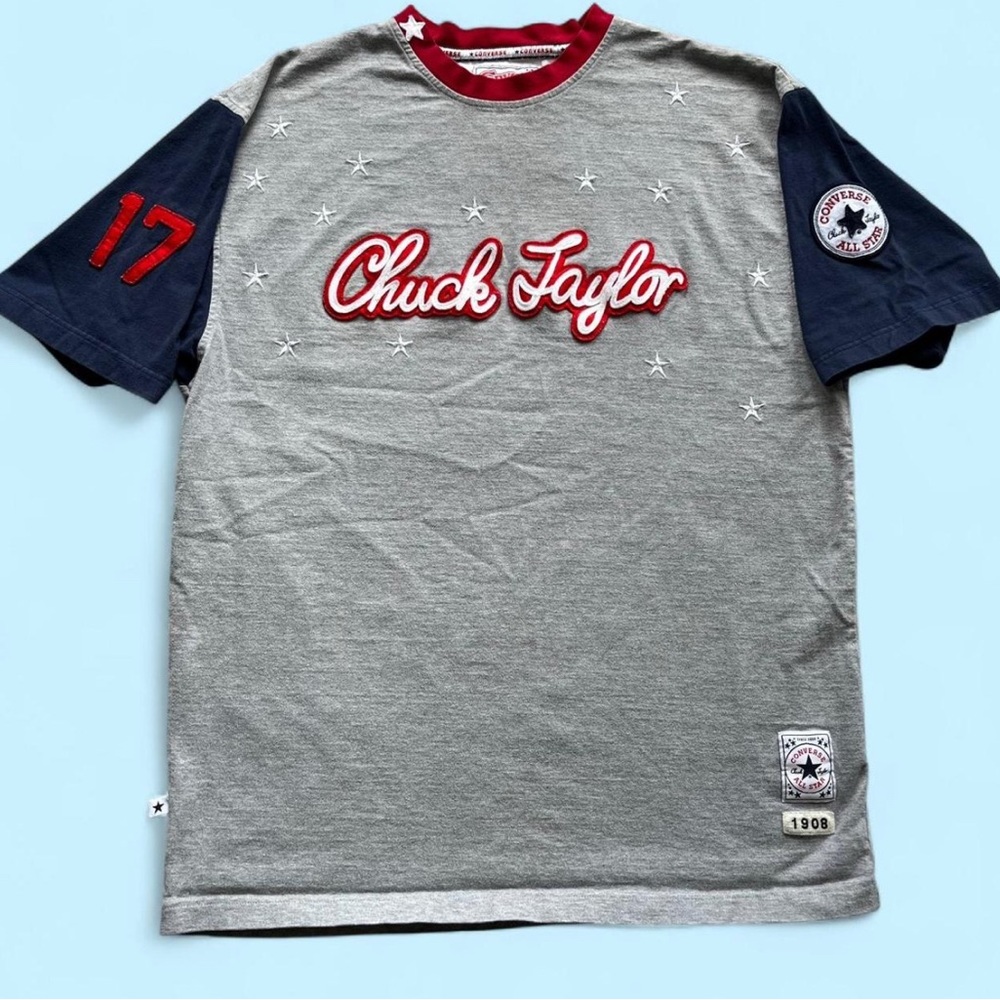 Converse Gray and Navy Short Sleeve Tee